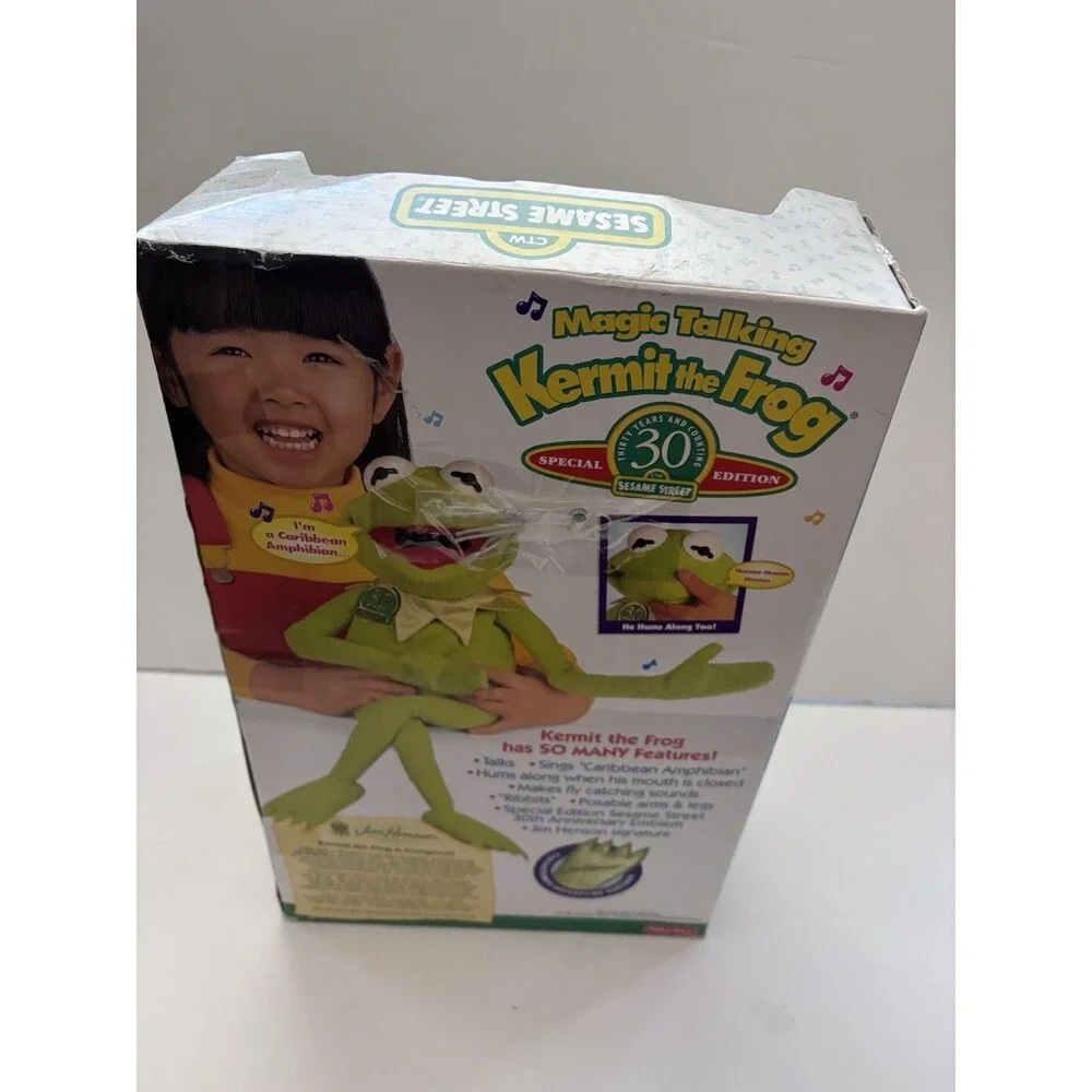 Vintage 1999 Magic Talking Kermit The Frog Sesame Street 30th Anniversary  Talks